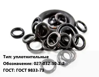 Кольцо РТИ уплотнительные 027-032-30-2-2 ГОСТ: ГОСТ 9833-73